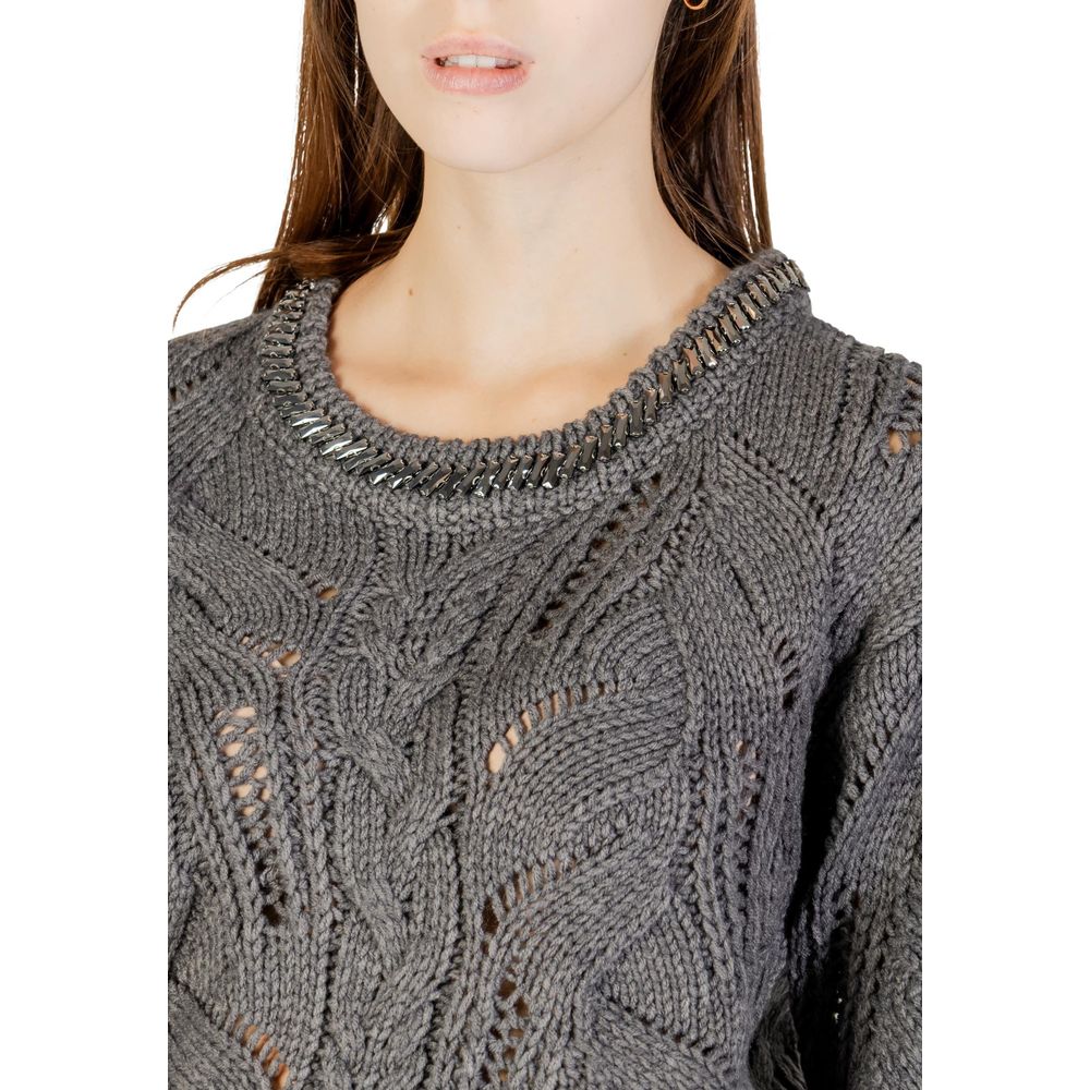 Liu Jo Grey Marabou Sweater