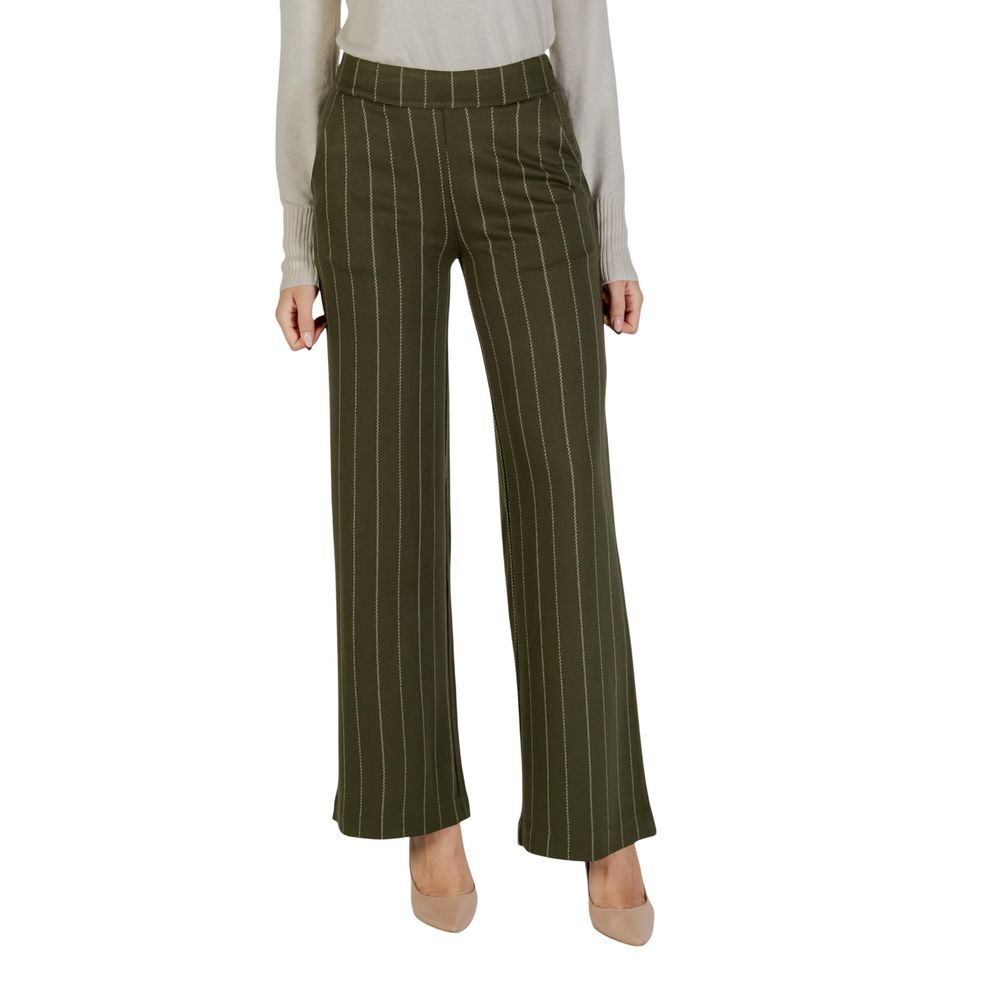 ICHI Two-Tone Viscose Casual Pants