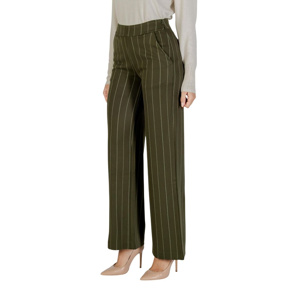 ICHI Two-Tone Viscose Casual Pants