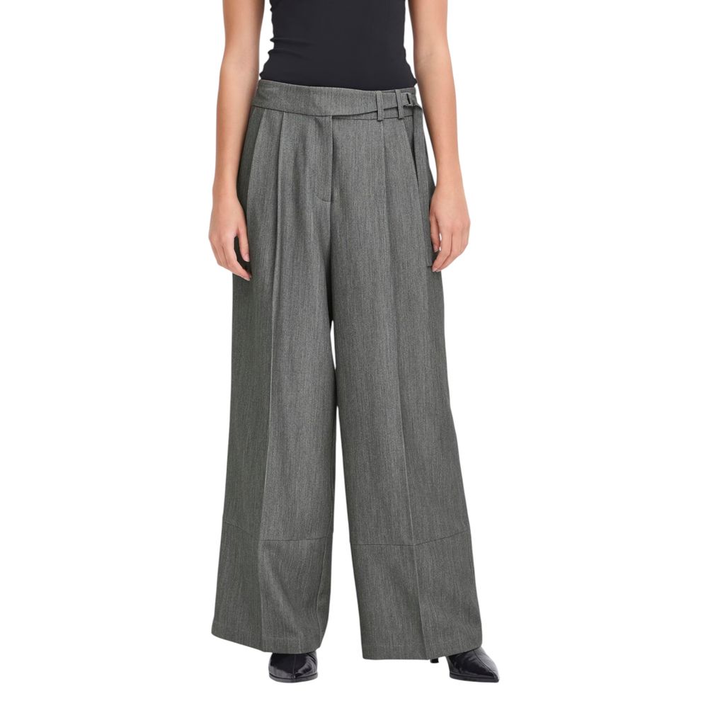 ICHI Graue Freizeithose aus Polyester