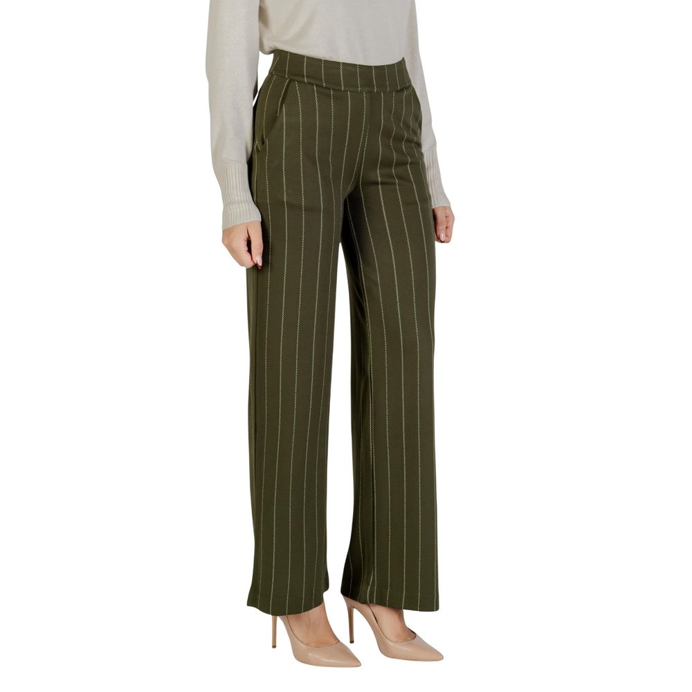 ICHI Two-Tone Viscose Casual Pants