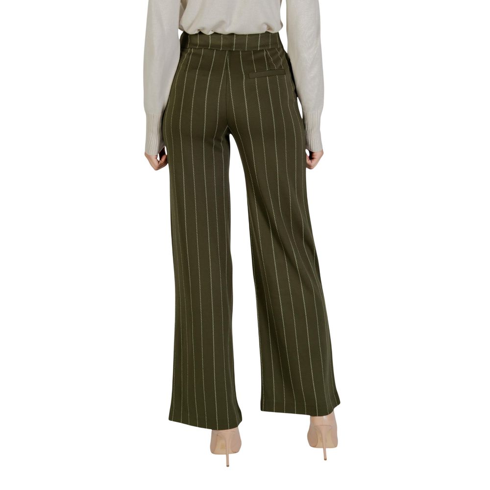 ICHI Two-Tone Viscose Casual Pants