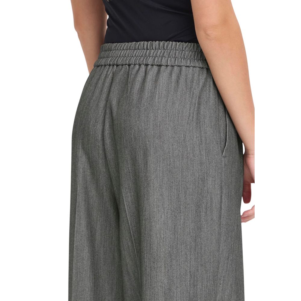ICHI Graue Freizeithose aus Polyester