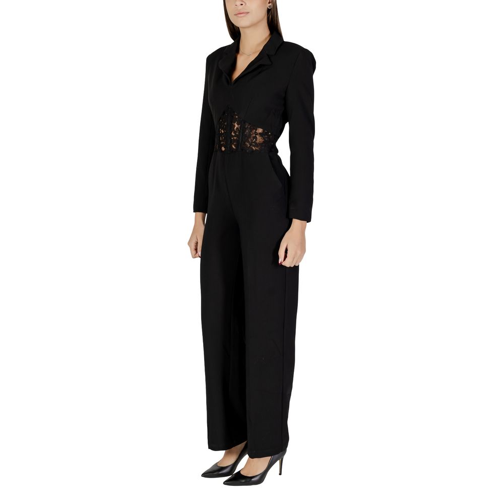 Morgan De Toi Schwarzer Polyester-Jumpsuit