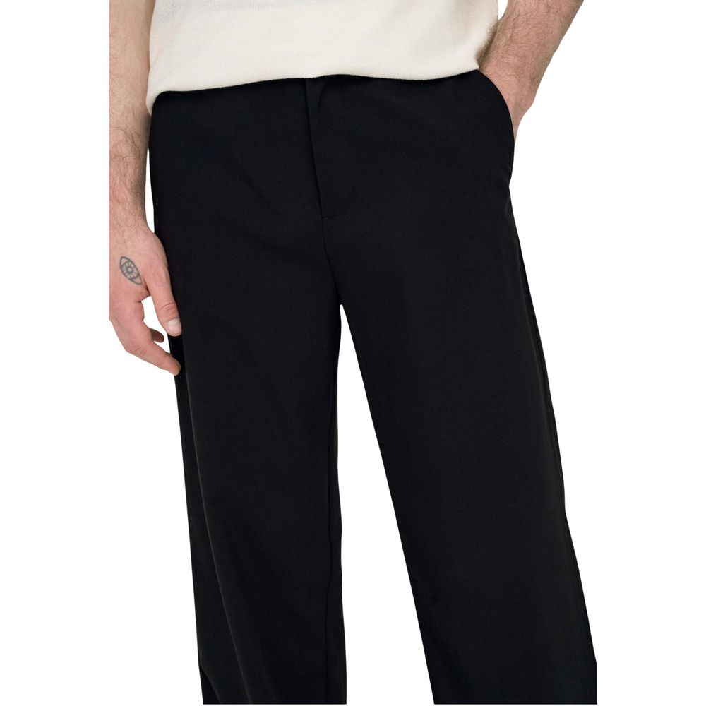 Only & Sons Schwarze Freizeithose aus Polyester