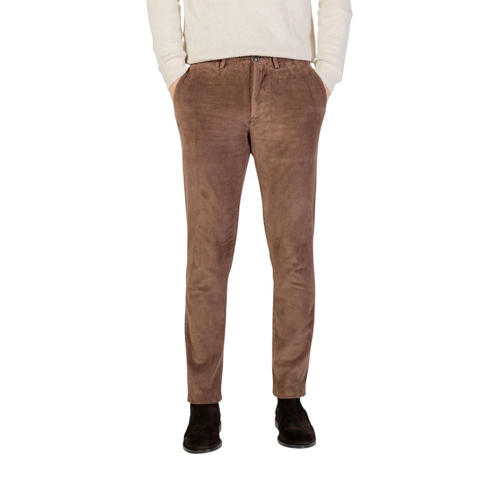 Borghese Braune Baumwoll-Freizeithose
