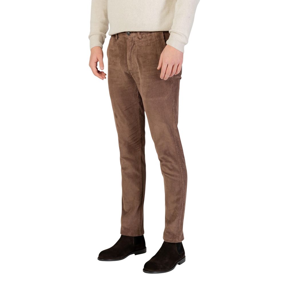 Borghese Braune Baumwoll-Freizeithose