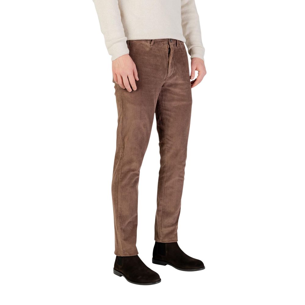 Borghese Braune Baumwoll-Freizeithose