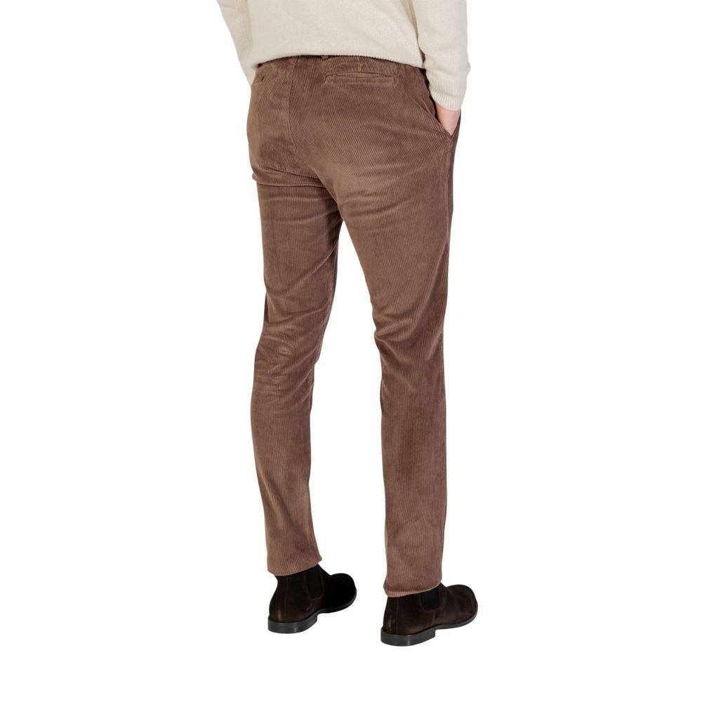 Borghese Braune Baumwoll-Freizeithose