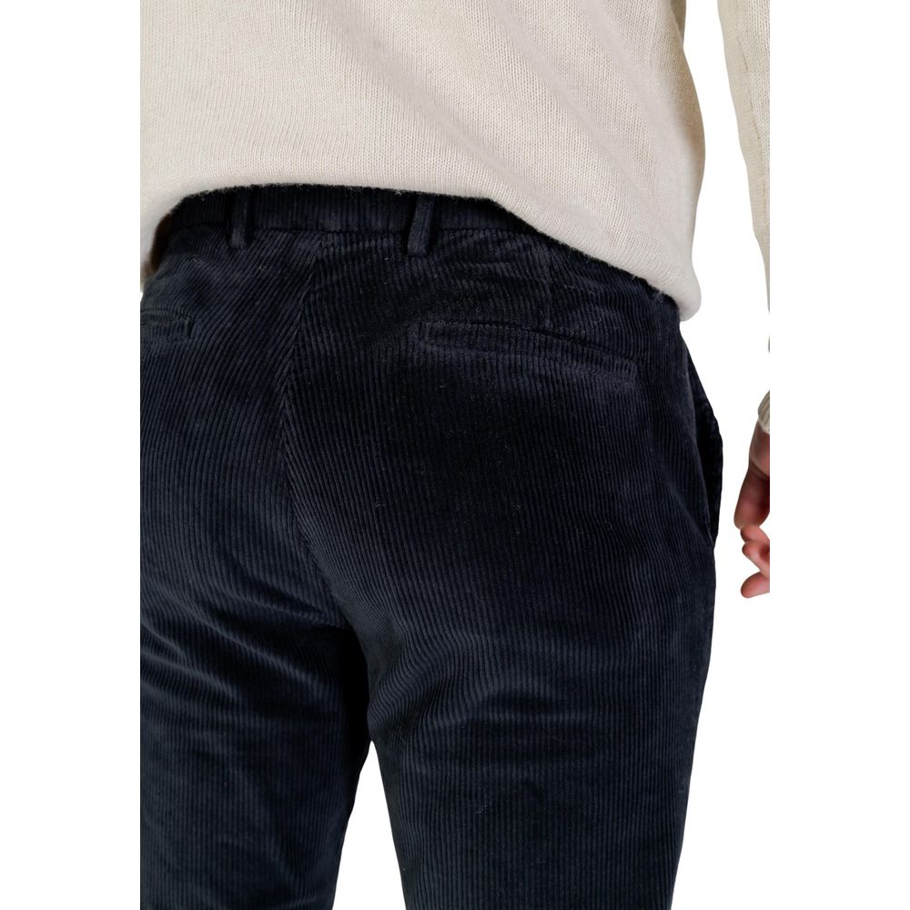Borghese Blaue Baumwoll-Freizeithose