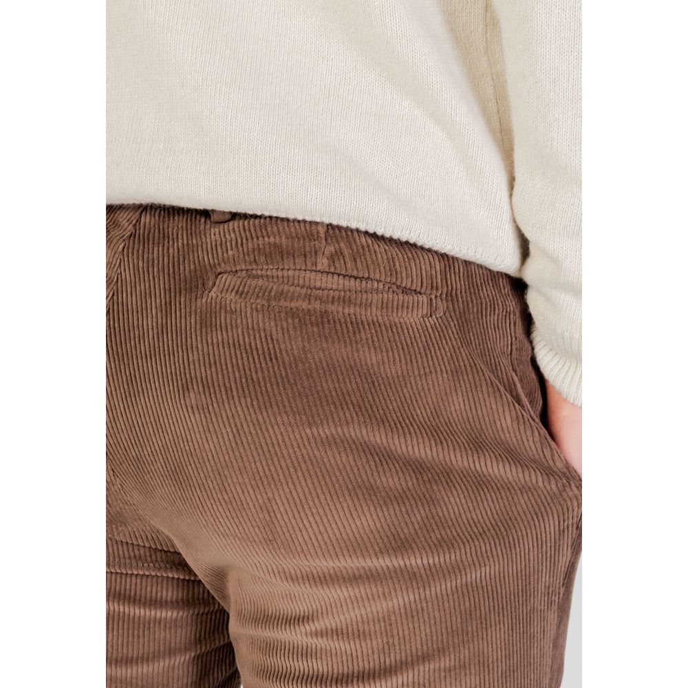 Borghese Braune Baumwoll-Freizeithose