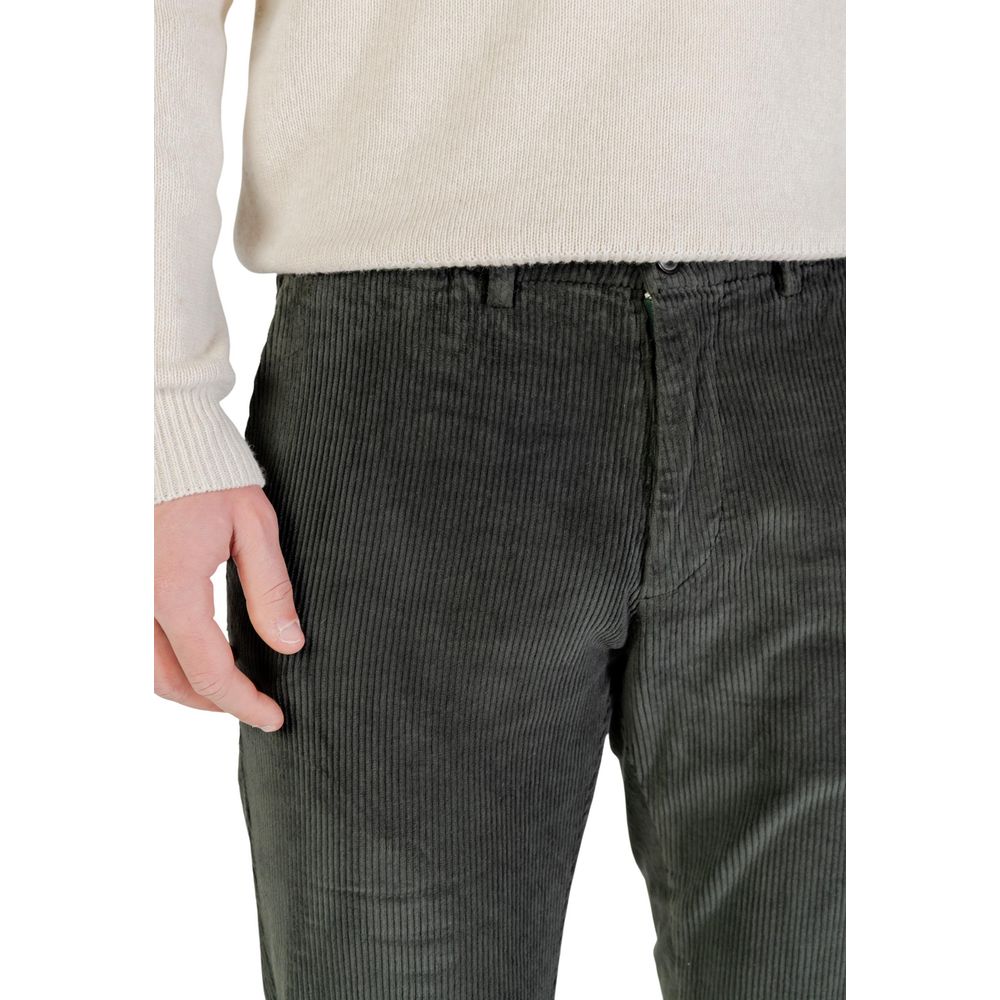 Borghese Grüne Baumwoll-Freizeithose