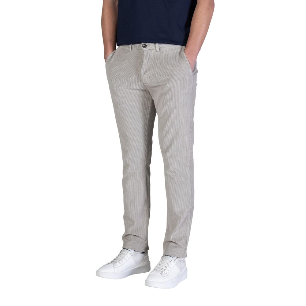 Borghese Graue Baumwoll-Freizeithose