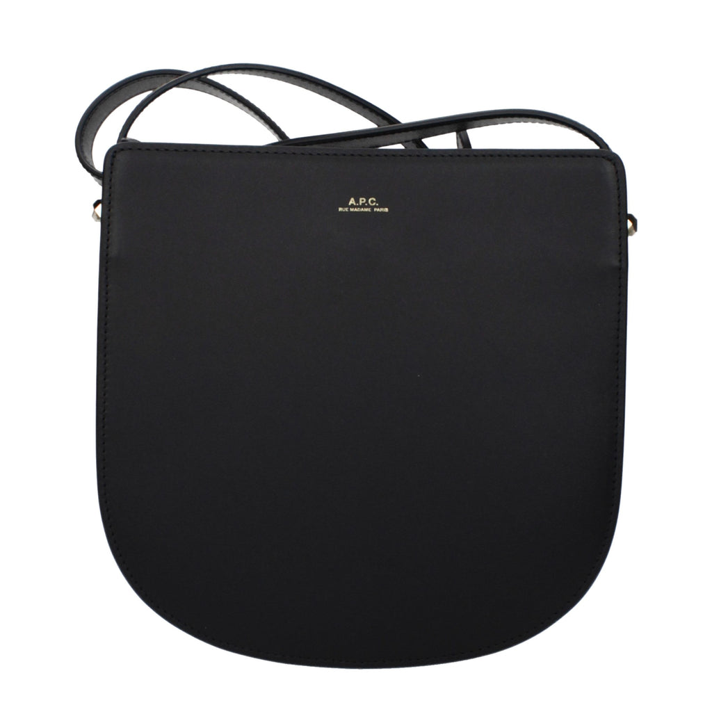 A.P.C. Schwarze Leder Umhängetasche