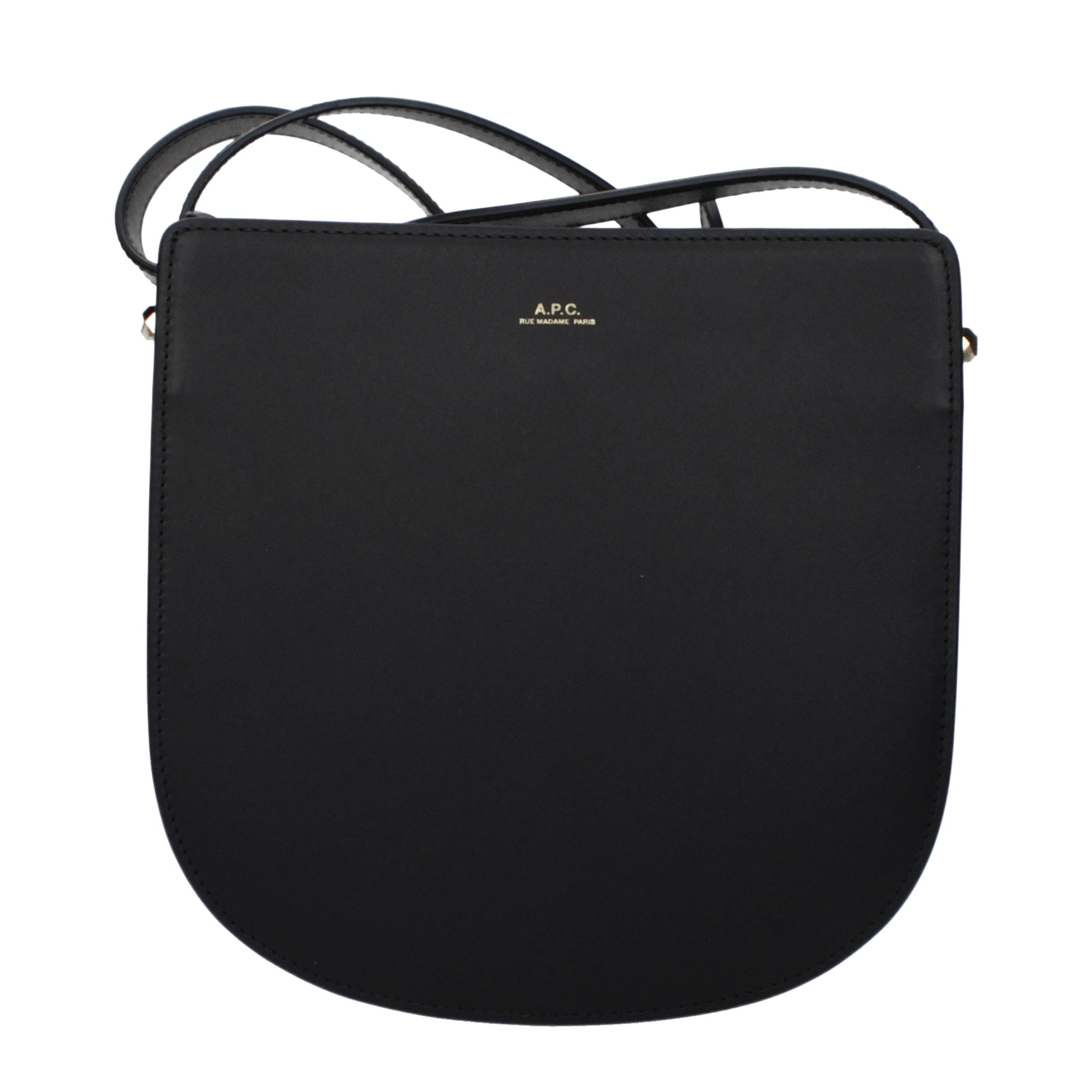 A.P.C. Schwarze Leder Umhängetasche
