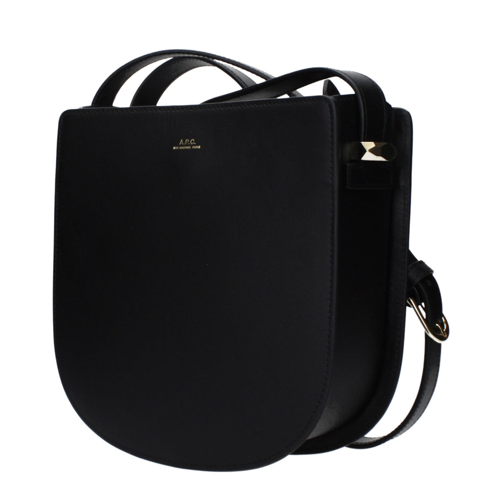 A.P.C. Schwarze Leder Umhängetasche