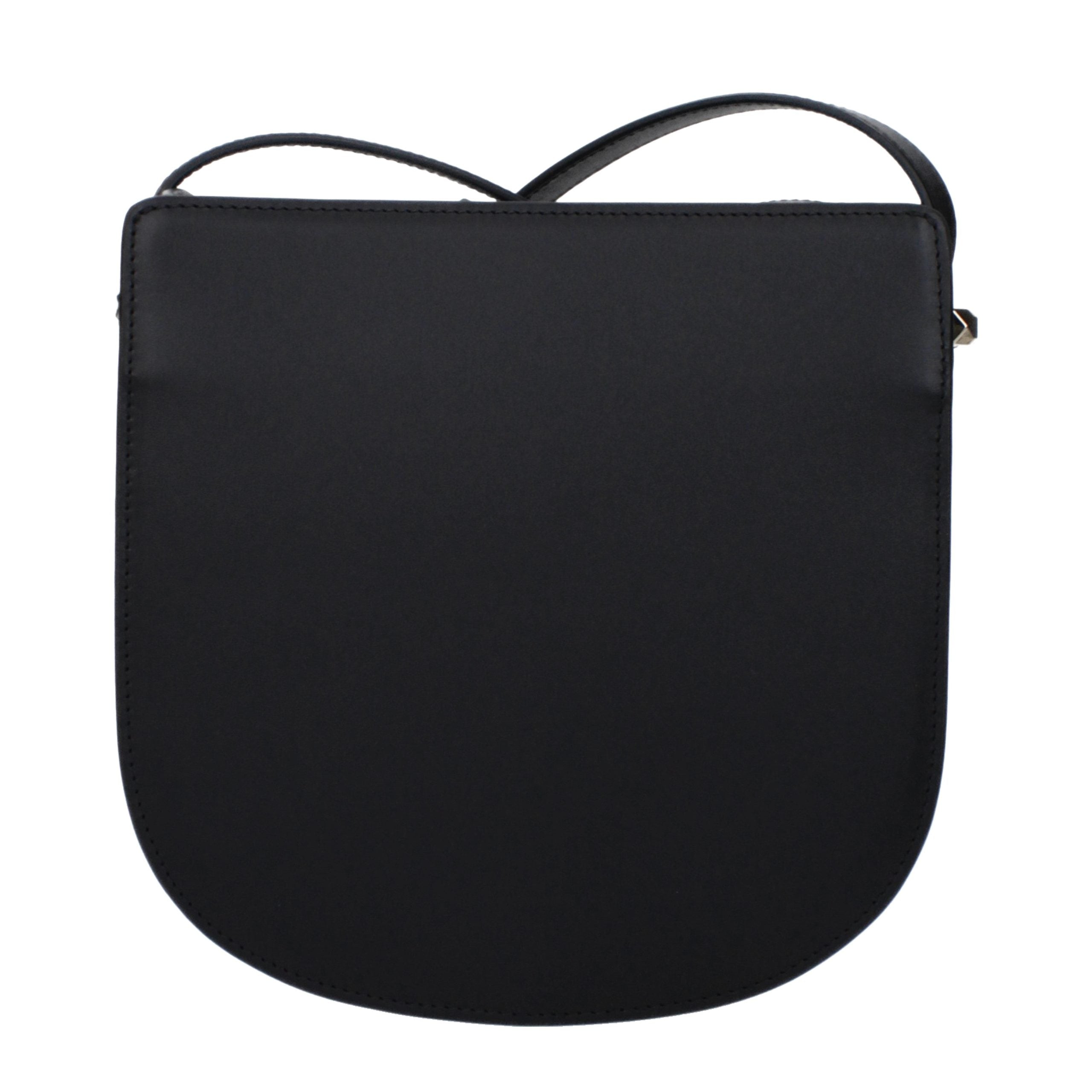A.P.C. Schwarze Leder Umhängetasche
