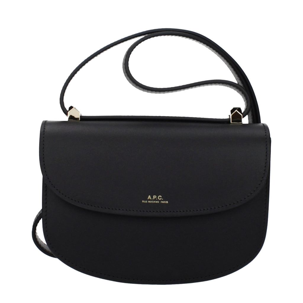 A.P.C. Schwarze Leder Umhängetasche