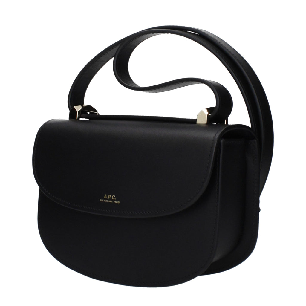 A.P.C. Schwarze Leder Umhängetasche
