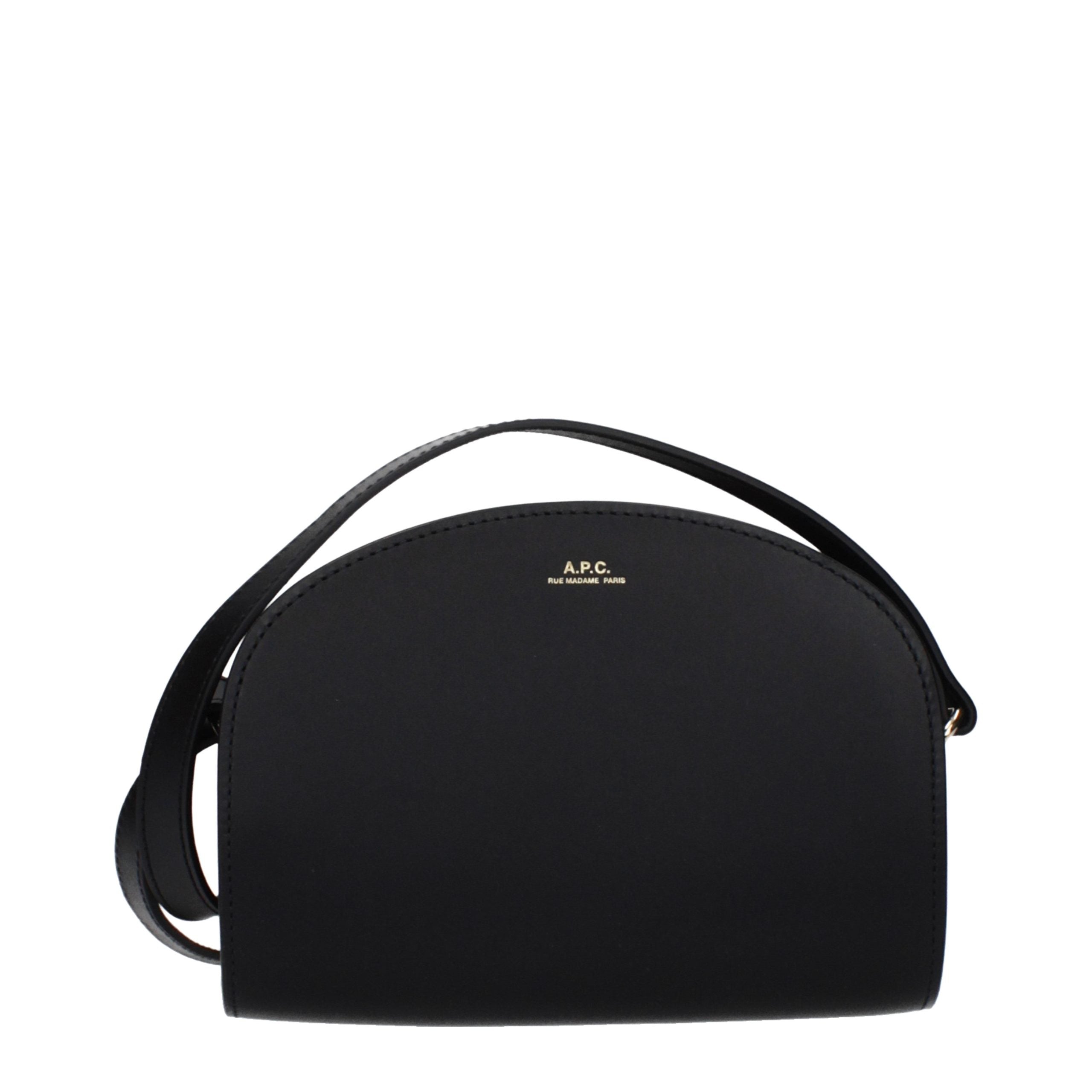 A.P.C. Schwarze Leder Umhängetasche