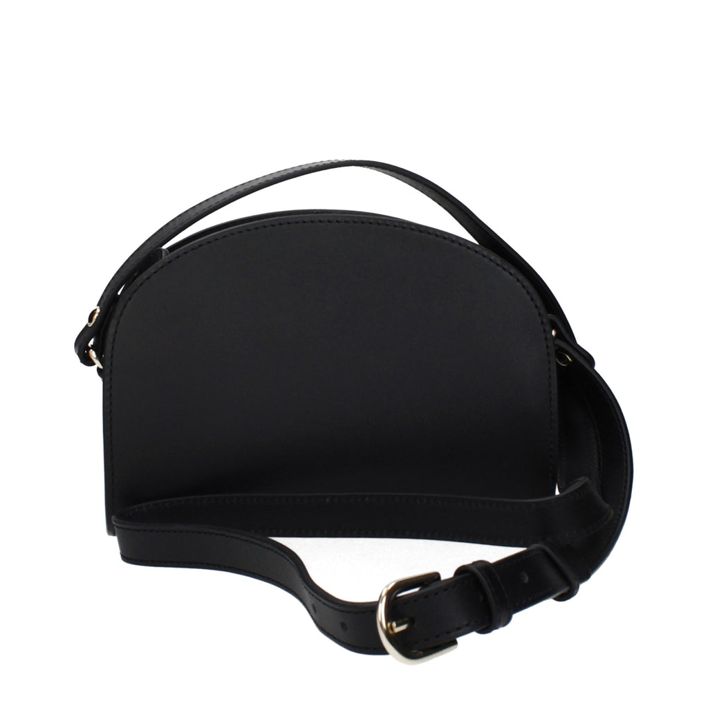 A.P.C. Schwarze Leder Umhängetasche
