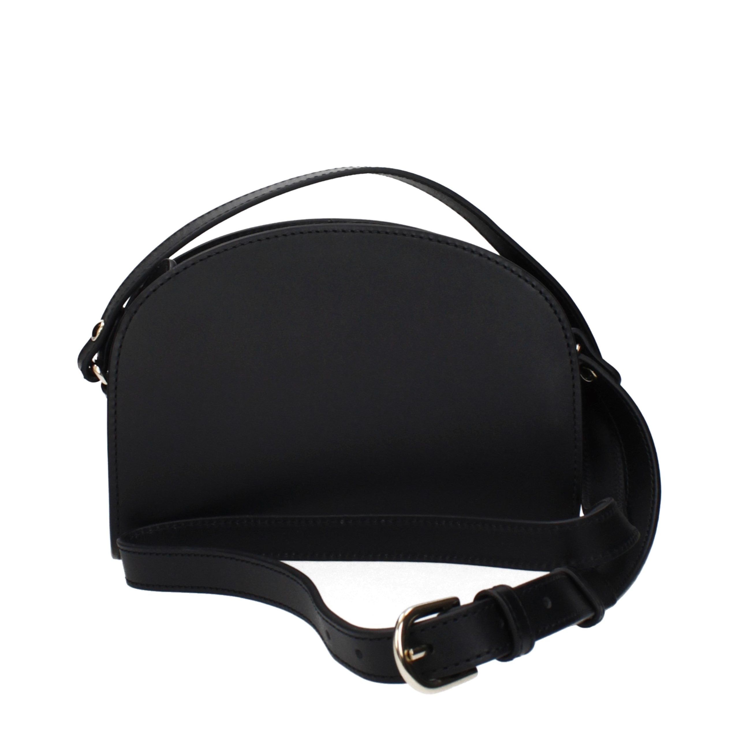 A.P.C. Schwarze Leder Umhängetasche