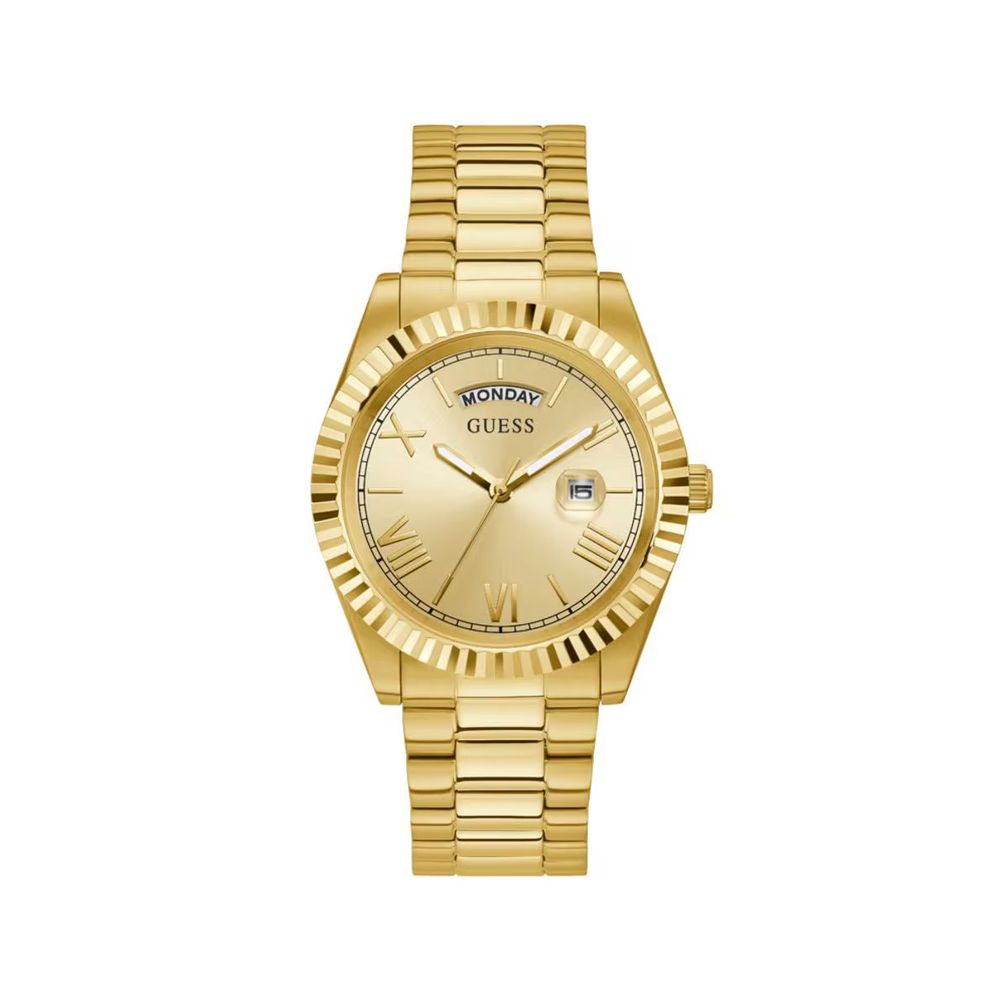 Guess Goldfarbene Edelstahl-Dresswatch