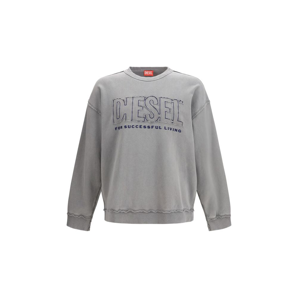 Diesel Grey Cotton Sweatshirt