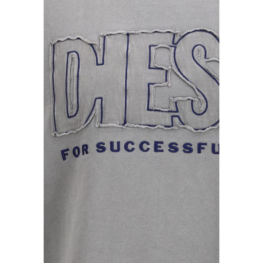 Diesel Grey Cotton Sweatshirt