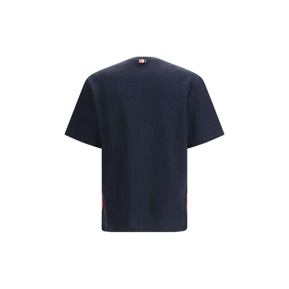 Thom Browne Blaues Baumwoll-T-Shirt