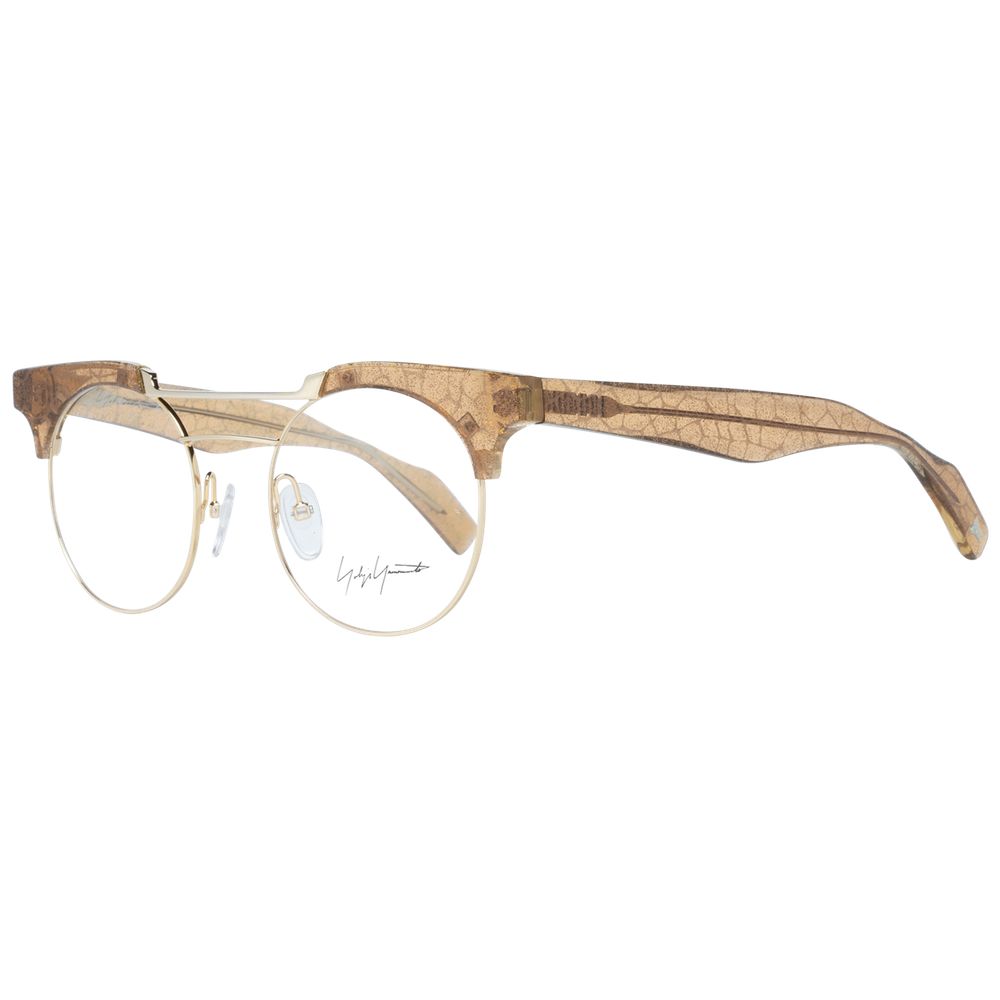 Yohji Yamamoto Brille aus Goldmetall & Kunststoff (Fassung)