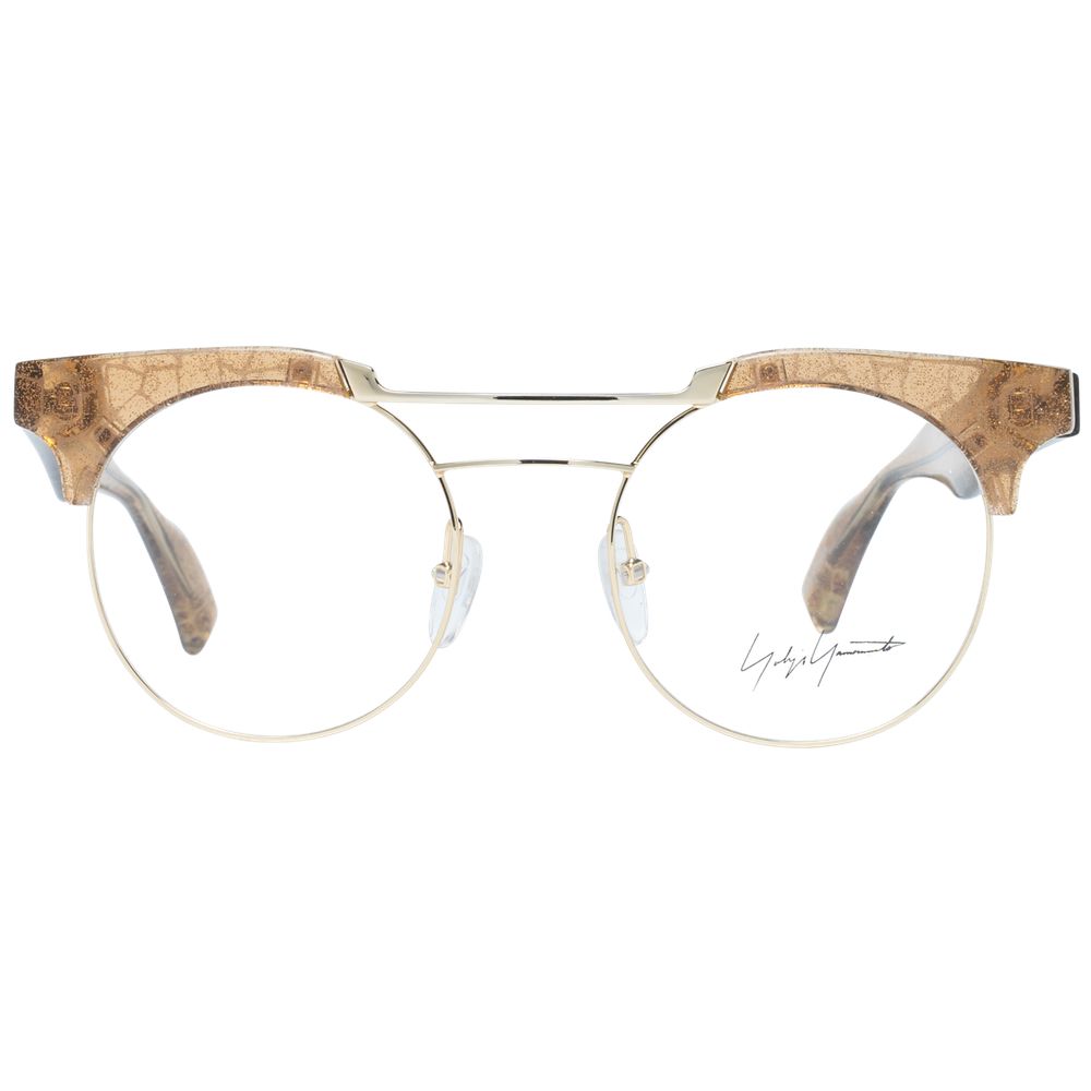Yohji Yamamoto Brille aus Goldmetall & Kunststoff (Fassung)