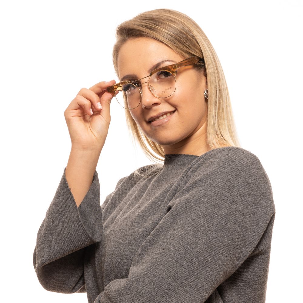 Yohji Yamamoto Brille aus Goldmetall & Kunststoff (Fassung)