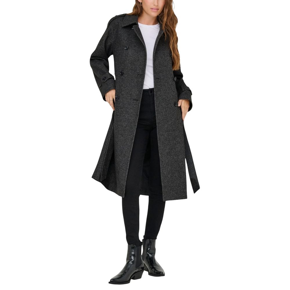 Only Grauer Mantel aus recyceltem Polyester
