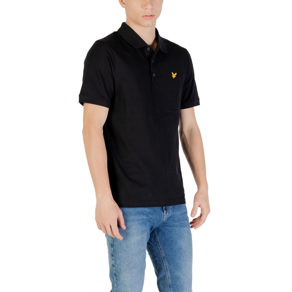 Lyle & Scott Schwarzes Baumwoll-Poloshirt