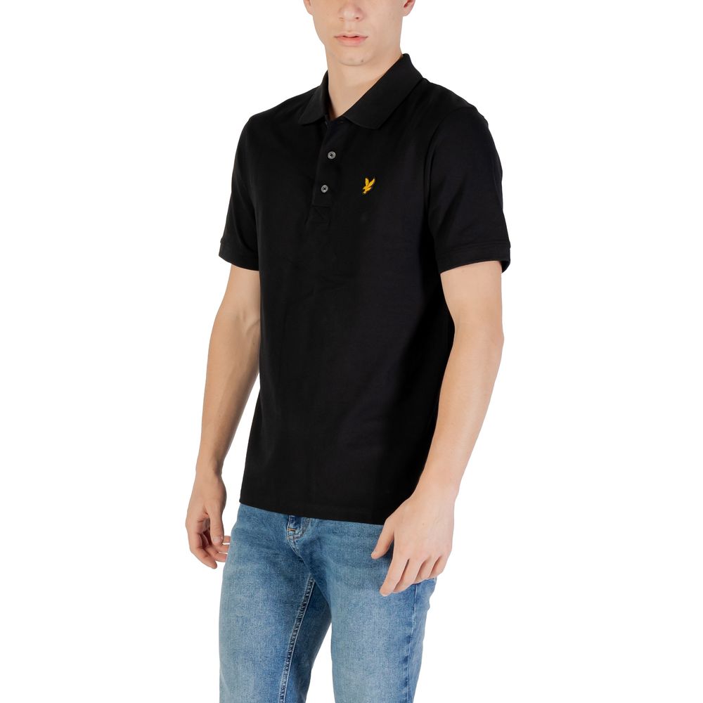 Lyle & Scott Schwarzes Baumwoll-Poloshirt