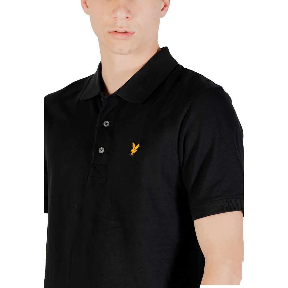 Lyle & Scott Schwarzes Baumwoll-Poloshirt
