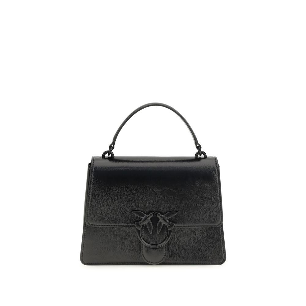 PINKO Schwarze Lammleder Handtasche Ovis Aries Aries