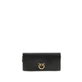 PINKO Schwarze Bos Taurus Kalbsleder Clutch