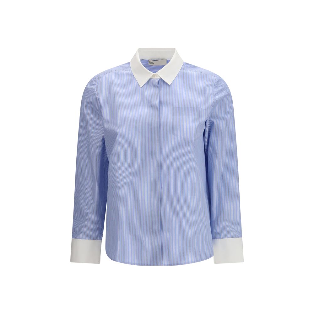 Tory Burch Blue Patterned Cotton Shirt