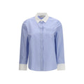 Tory Burch Blue Patterned Cotton Shirt