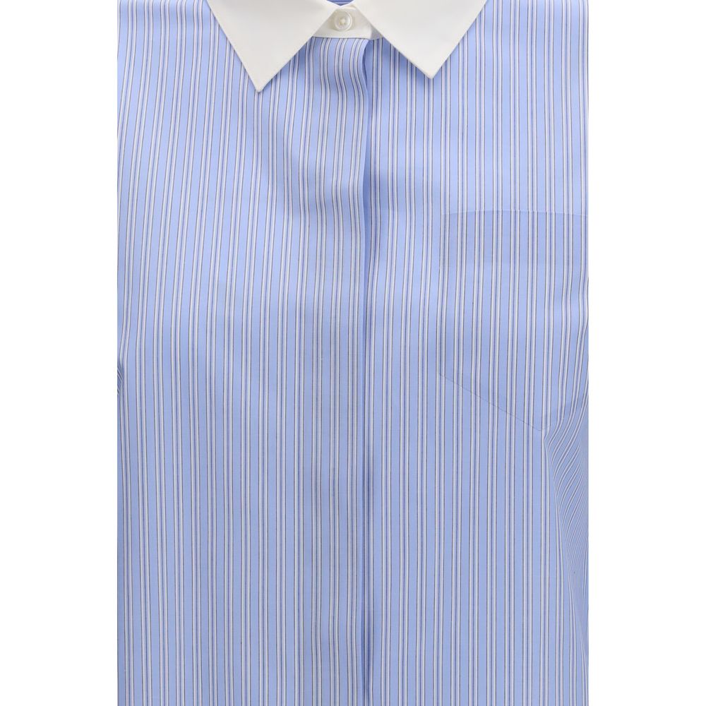 Tory Burch Blue Patterned Cotton Shirt
