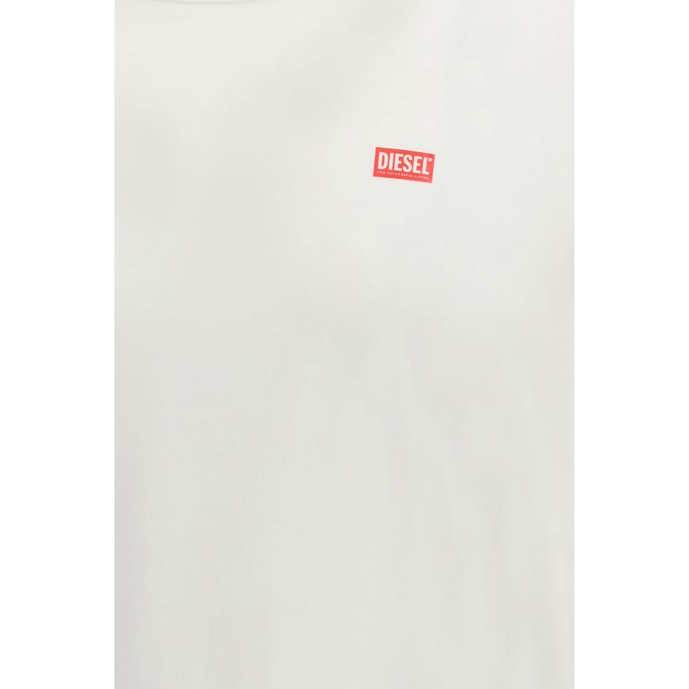 Diesel Weißes Baumwoll-T-Shirt