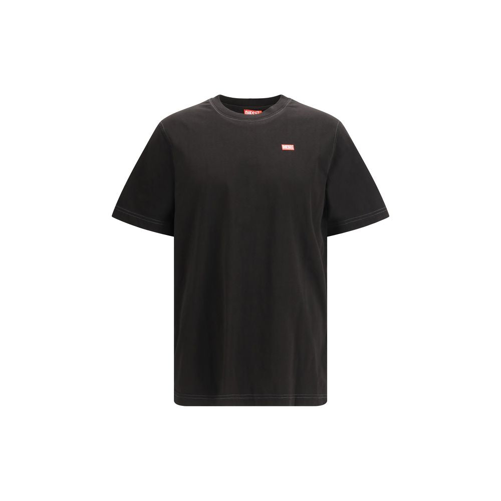 Diesel Schwarzes Baumwoll-T-Shirt