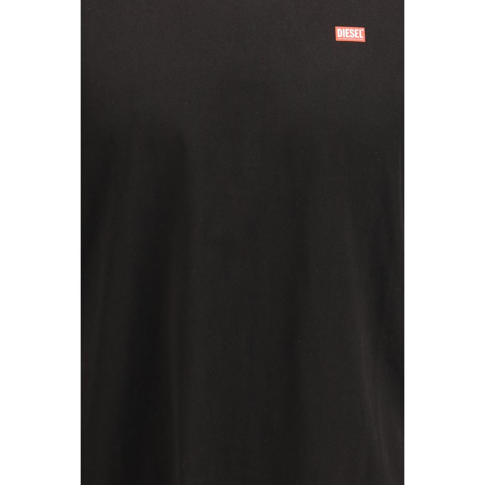 Diesel Schwarzes Baumwoll-T-Shirt