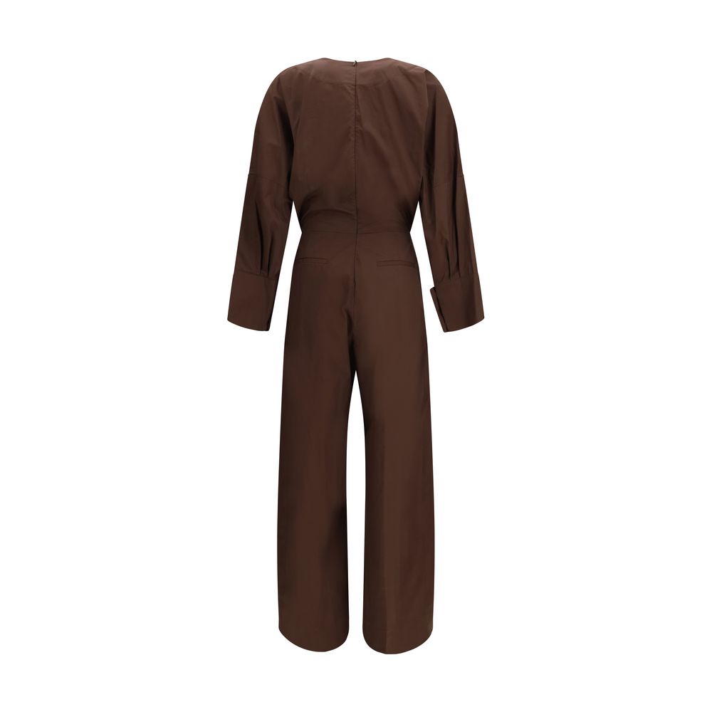 The Latest Brauner Baumwoll-Jumpsuit
