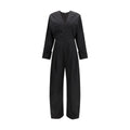 The Latest Schwarzer Baumwoll-Jumpsuit