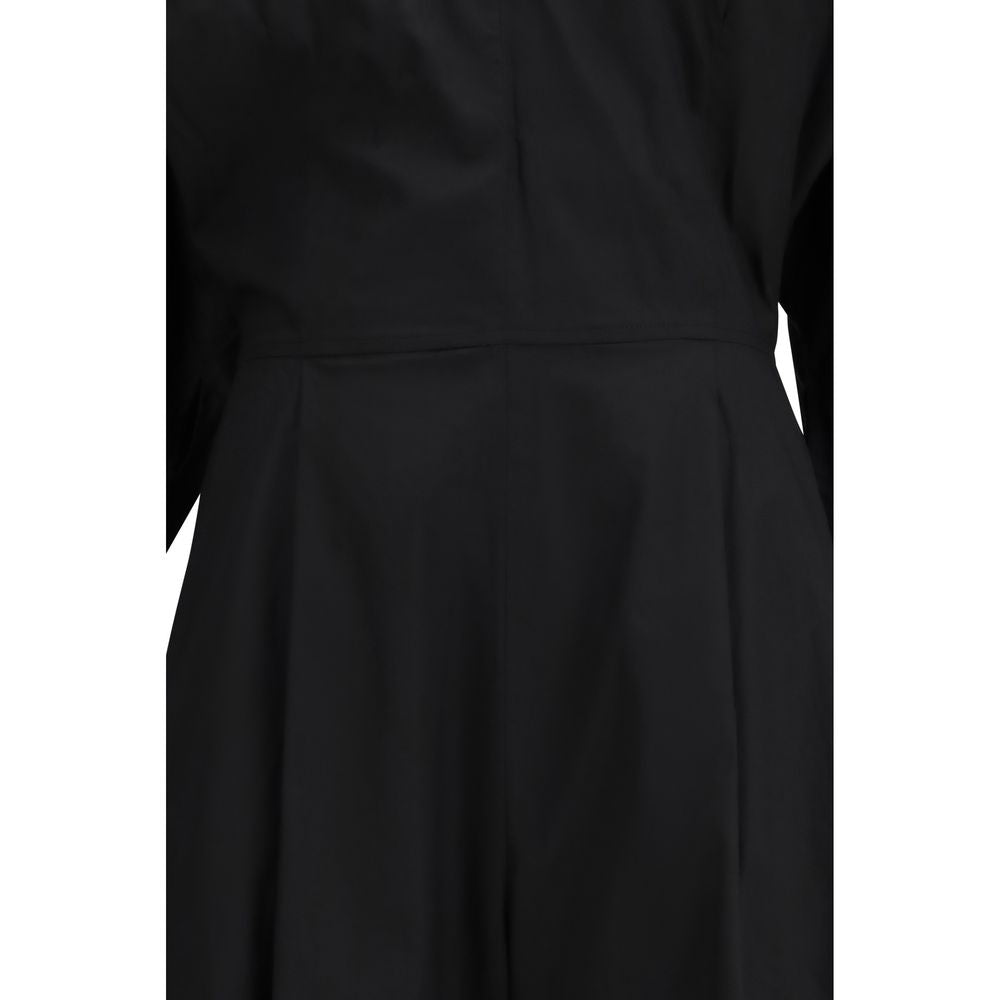 The Latest Schwarzer Baumwoll-Jumpsuit