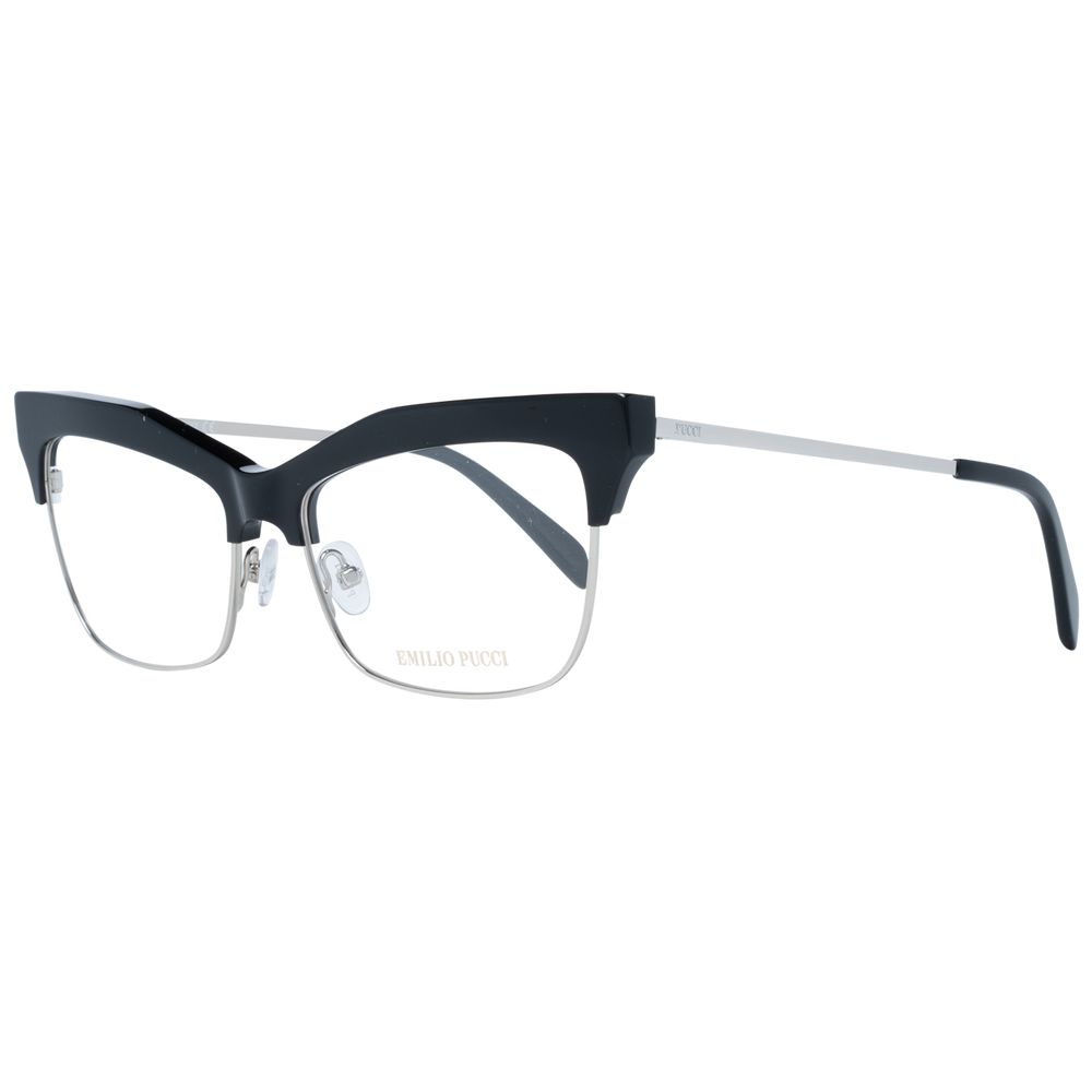 Emilio Pucci Brille aus schwarzem Metall & Kunststoff (Gestell)
