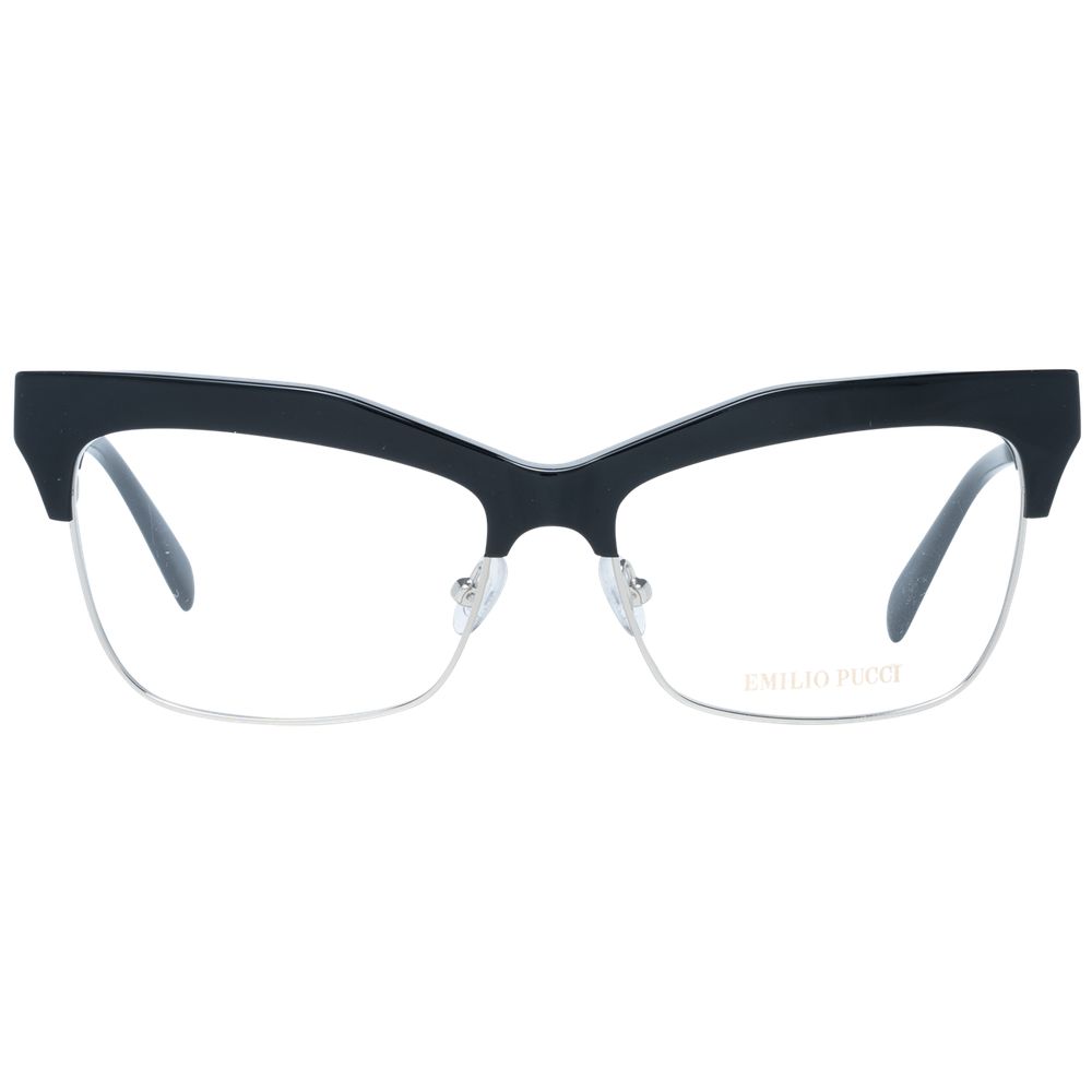 Emilio Pucci Brille aus schwarzem Metall & Kunststoff (Gestell)